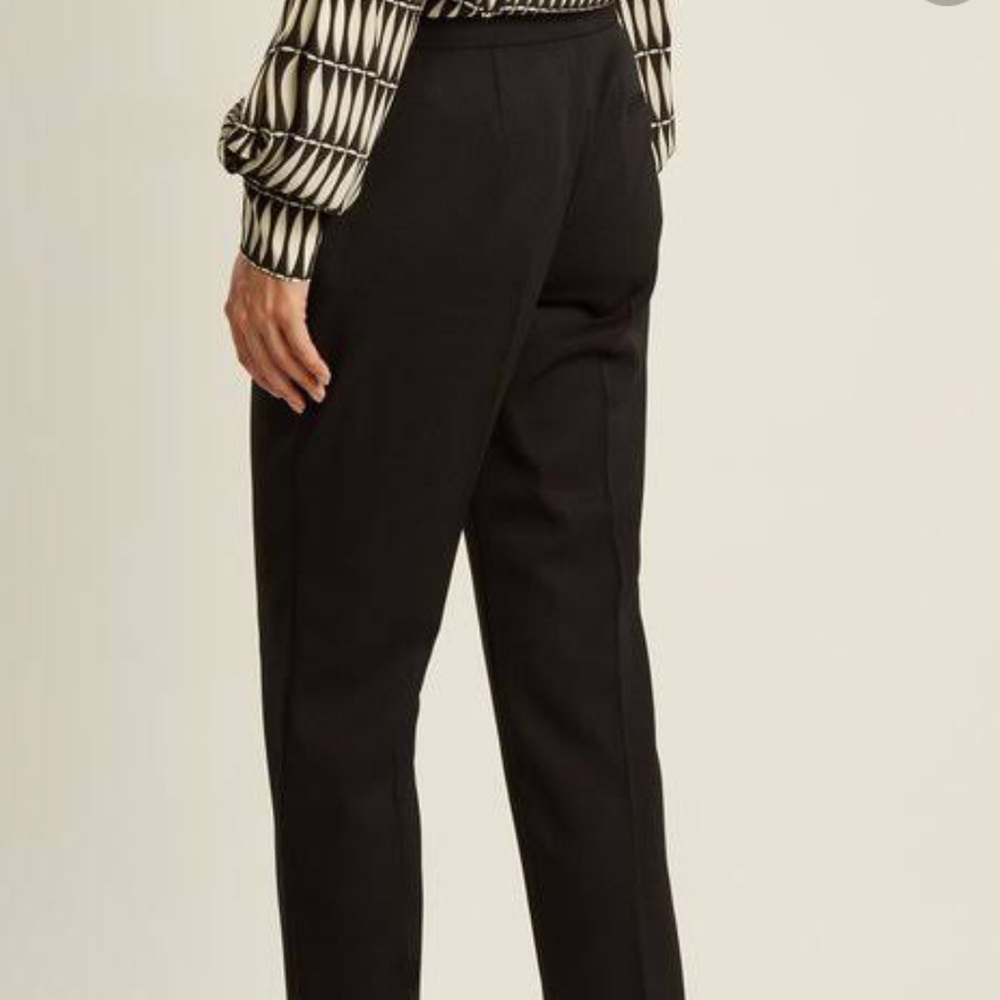 Alexander McQueen High Rise Slim Wool Trousers
